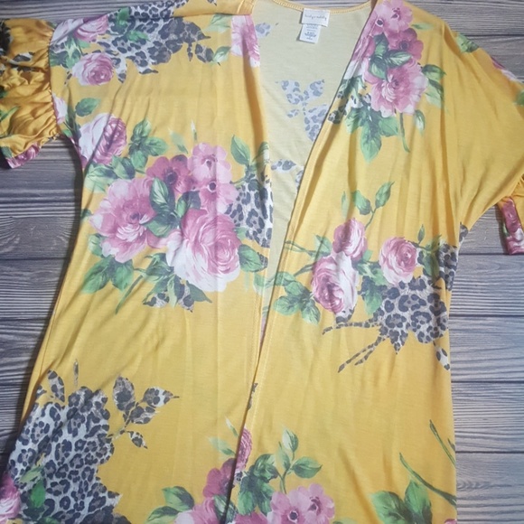 Last 2! KATE Gold Leopard Floral Kimono - Picture 2 of 4